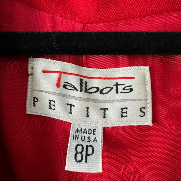 Vintage Talbot's double breasted red wool blazer gold buttons size 8P - Picture 5 of 14